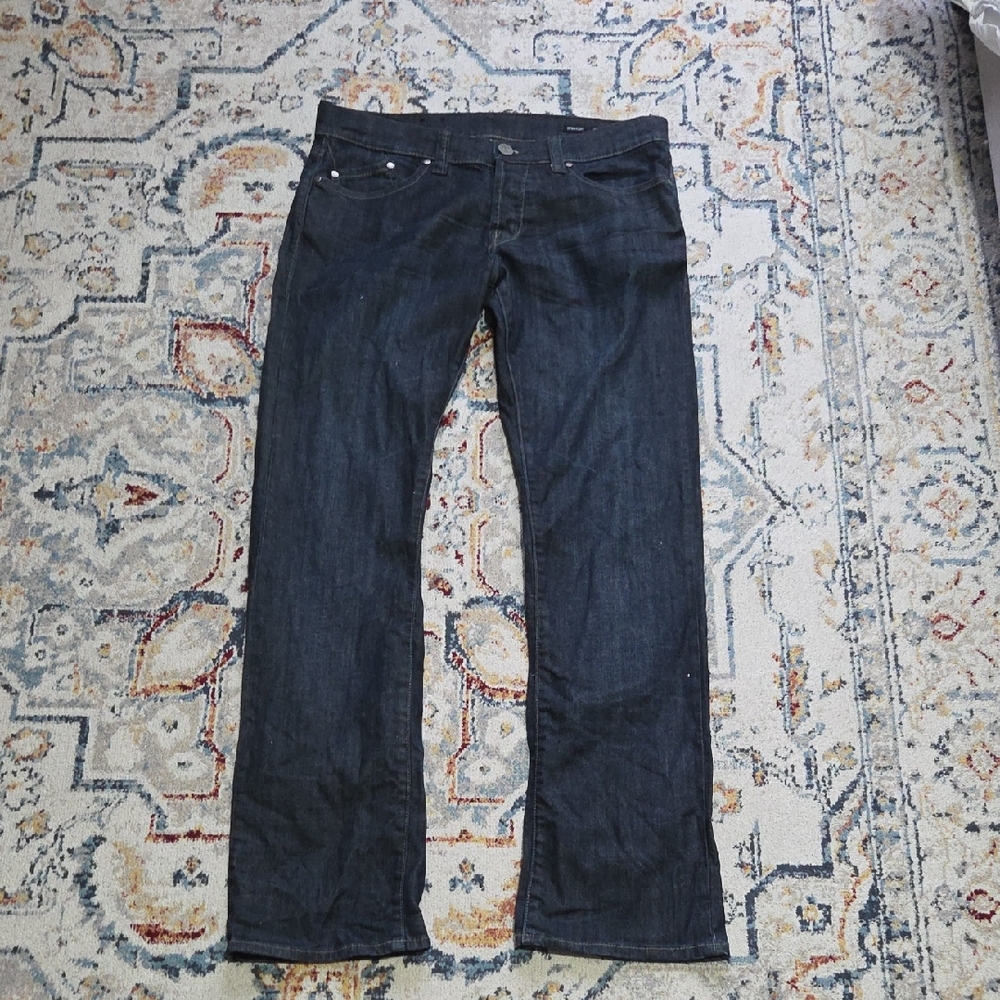 $2 William Rast Men's Deep Indigo Straight Jeans